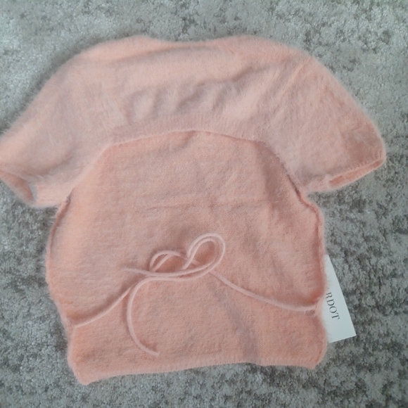 Bardot fuzzy pink knit top - Picture 7 of 9